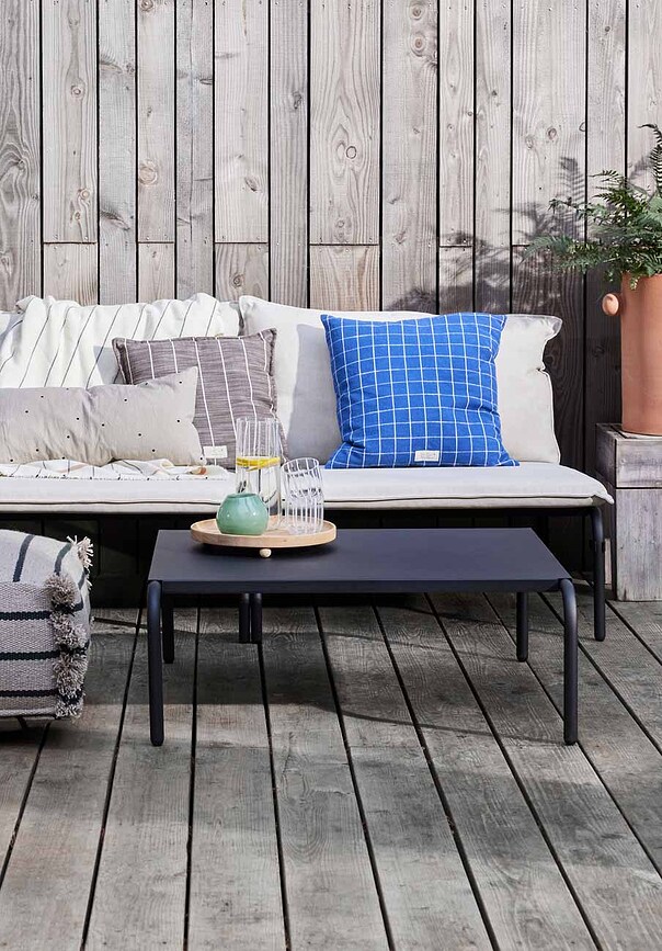 Kyoto Housse de Coussin 50 x 50 cm, anthracite