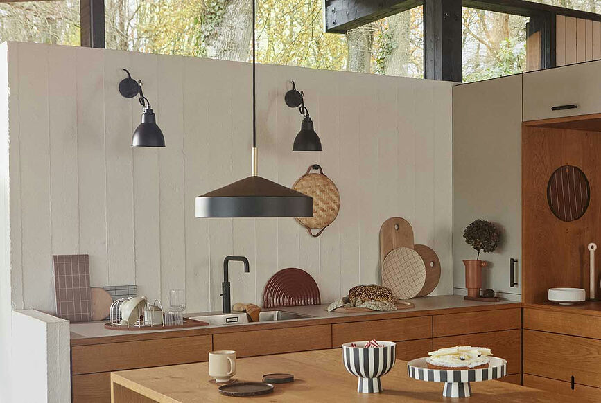 Lámpara Colgante Hatto, 30 cm, azul