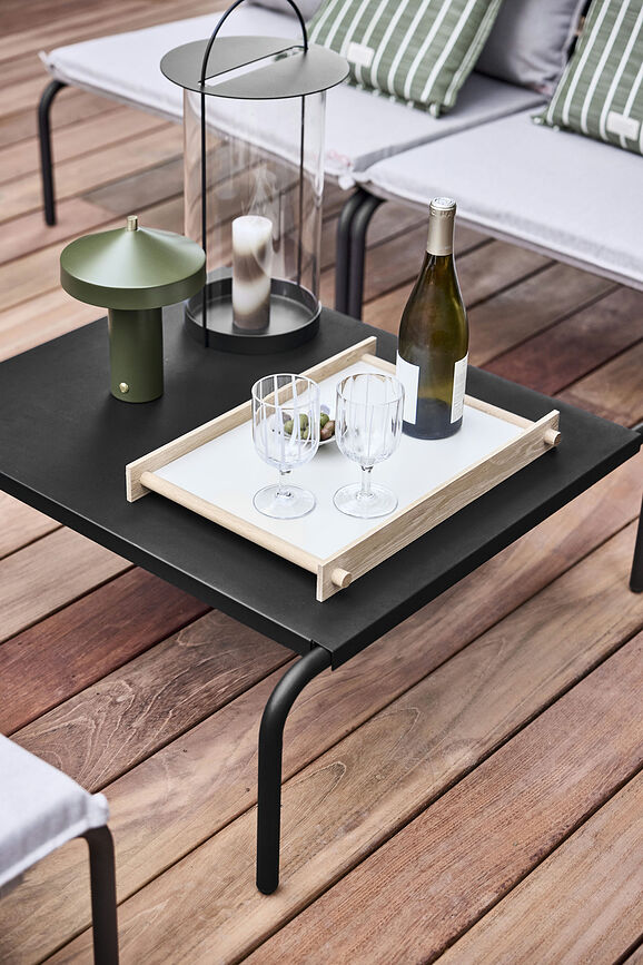 Lámpara de mesa inalámbrica LED Hatto, 24,5 cm, blanca