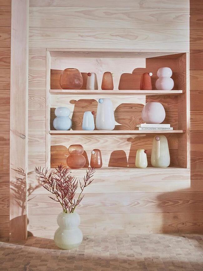 Lasi Βάζο, 23 cm, γαλάζιο