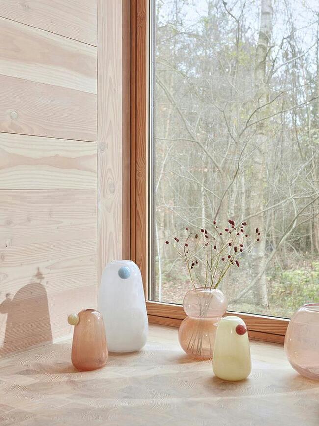 Lasi Βάζο, 23 cm, γαλάζιο