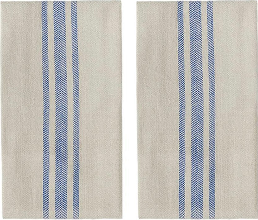 Linu Geschirrtücher 50 x 70 cm, beige-blau, 2 St.