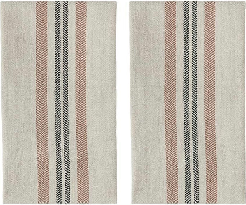 Linu Geschirrtücher 50 x 70 cm, beige-braun, 2 St.