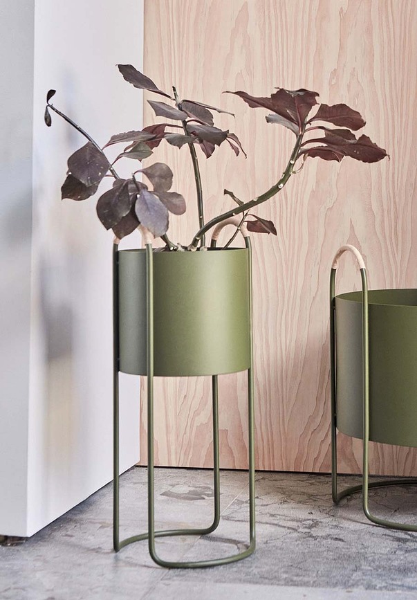 Maki Cache-pot sur pied, 55 cm, noir