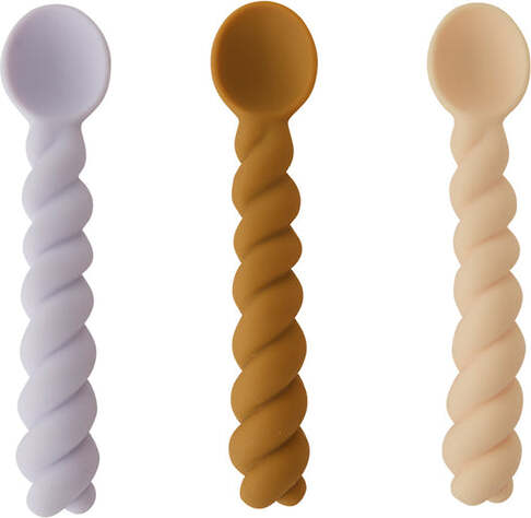 Mellow Kinderlöffel, warme Farben, 3 St.