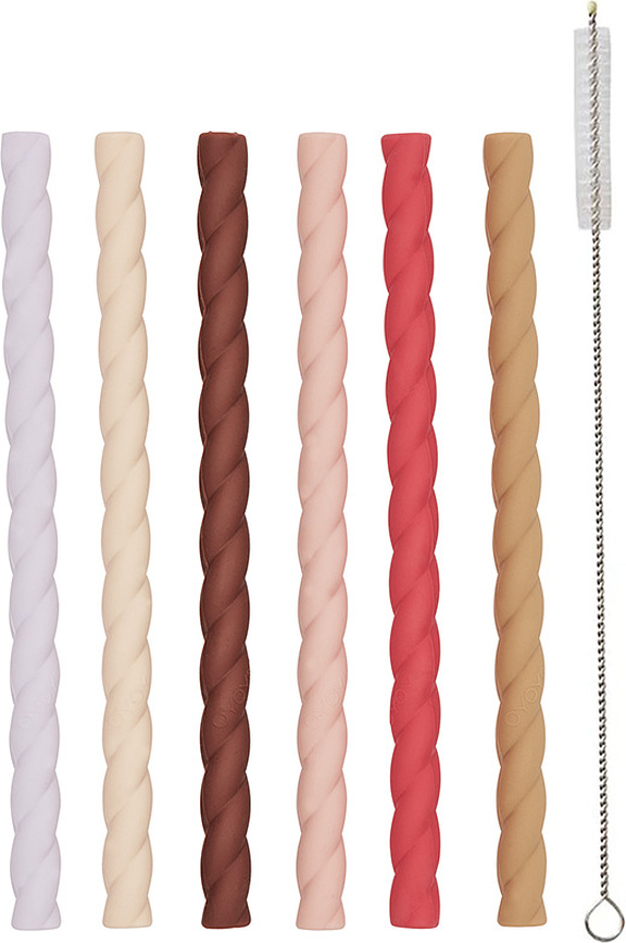 Mellow Pailles avec brosse de nettoyage, Lot de 7