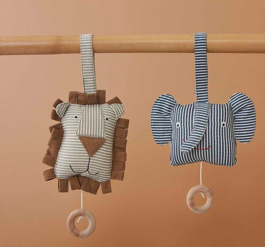 Móvil Musical con diseño de elefante OYOY Erik Elephant, para cuna