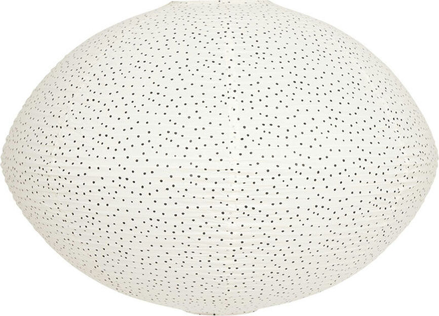 Moyo Abat-jour 58 cm, à pois, blanc, en papier