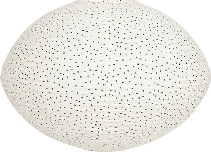Moyo Abat-jour à pois, en papier, 44 cm, blanc
