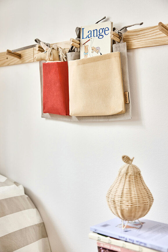 Organizador colgante Saga, marrón y azul