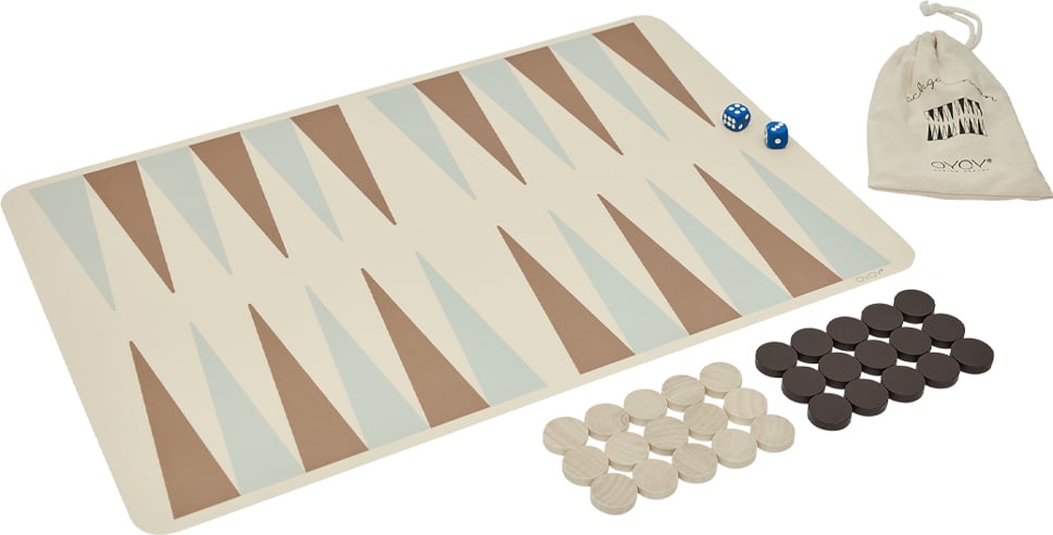 OYOY Backgammon, braun-blau