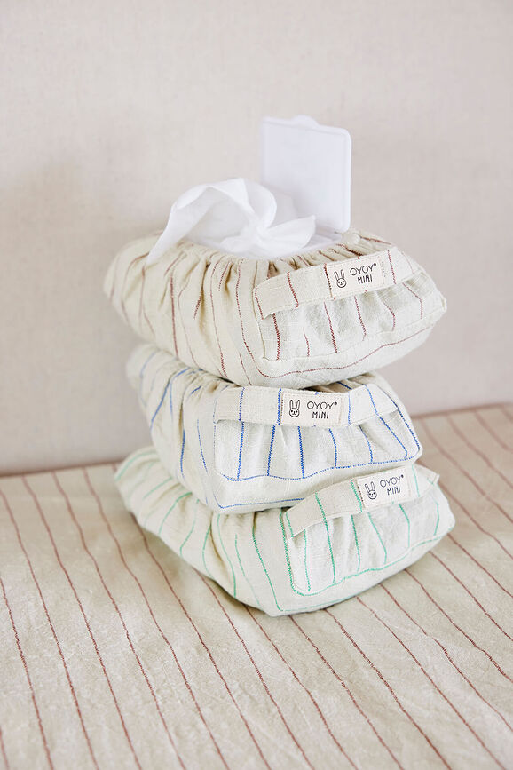 OYOY Housse pour Lingettes Humides, beige et verte