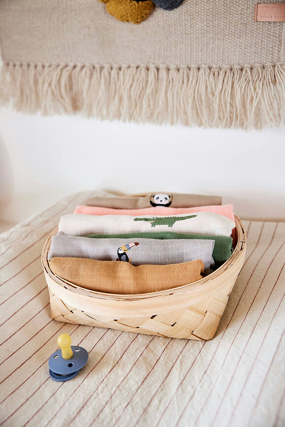 OYOY Toucan Plenice, 65 x 65 cm, muslin, 2 kosa