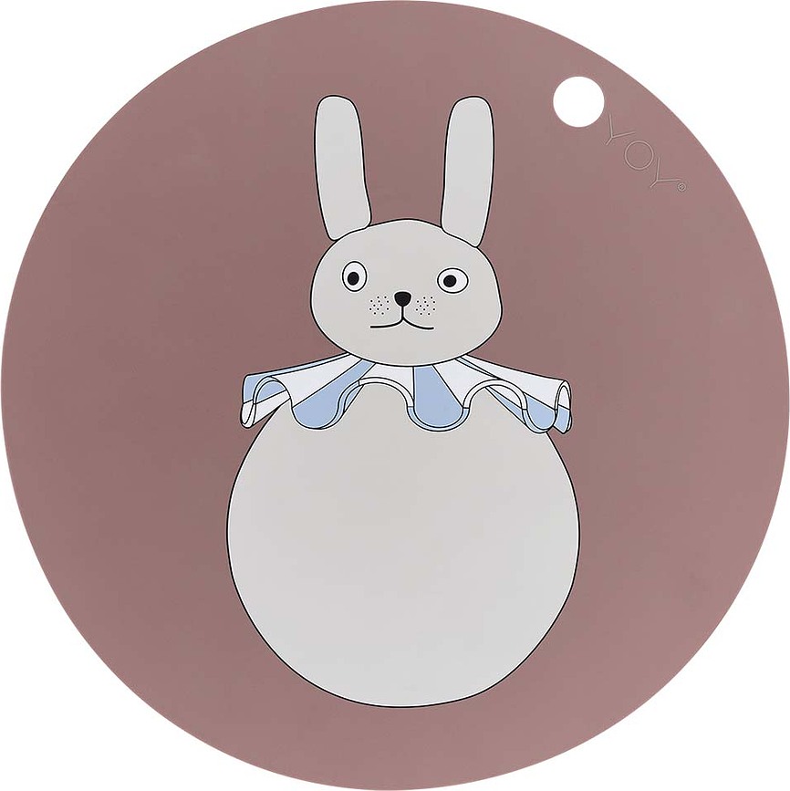 OYOY Podmetač za tanjur Rabbit Pompom 39 cm