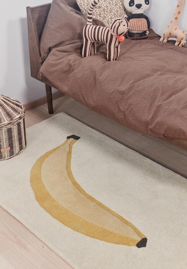 OYOY Tapis Enfant motif banane, 80 x 140 cm