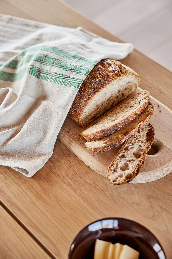 Paños de Cocina Linu, 50 x 70 cm, beis y verde, Pack de 2