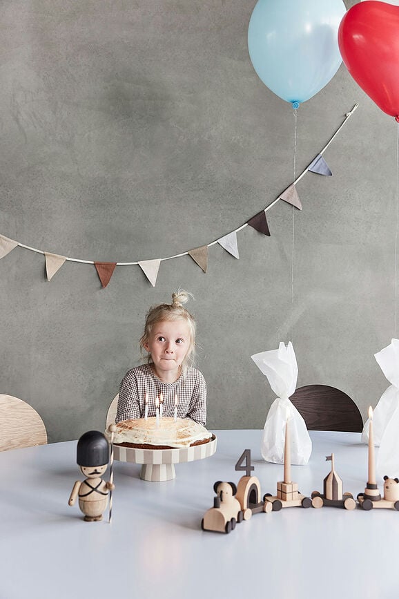 Patera para tartas Toppu, 27 x 27 cm, marrón y rosa