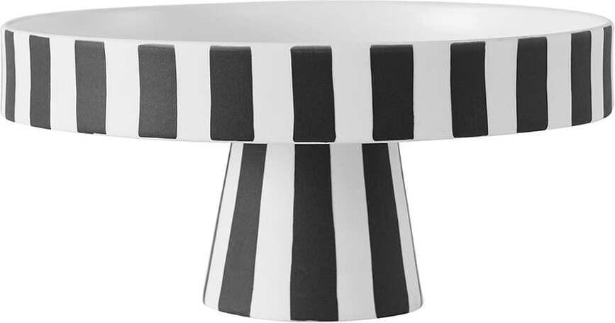 Patera Toppu, 20 x 20 cm, blanca y negra
