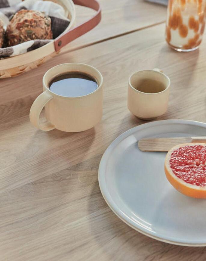 Platos de Desayuno Yuka, 22 cm, marrones, 2 unidades