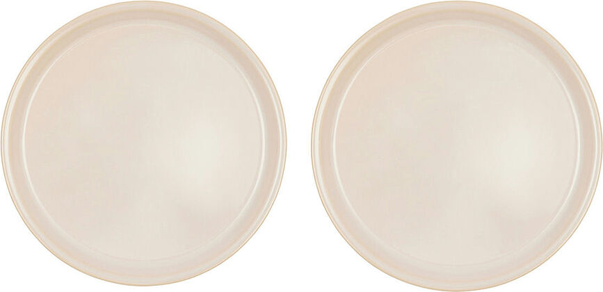 Platos Llanos Yuka, 27 cm, blanco roto, 2 unidades