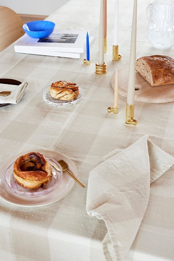 Portavelas de latón cepillado Savi, 4 cm, para vela clásica