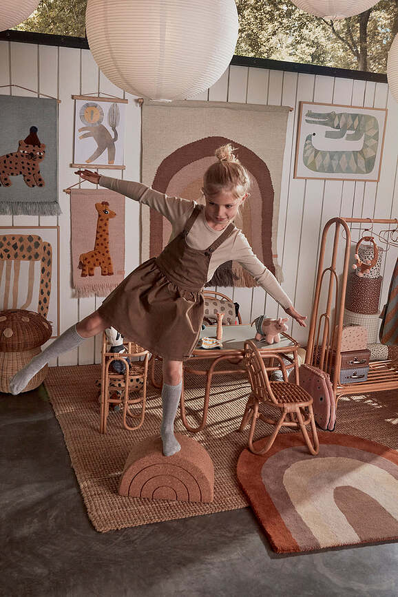 Rainbow Otroška preproga, 88 x 90 cm