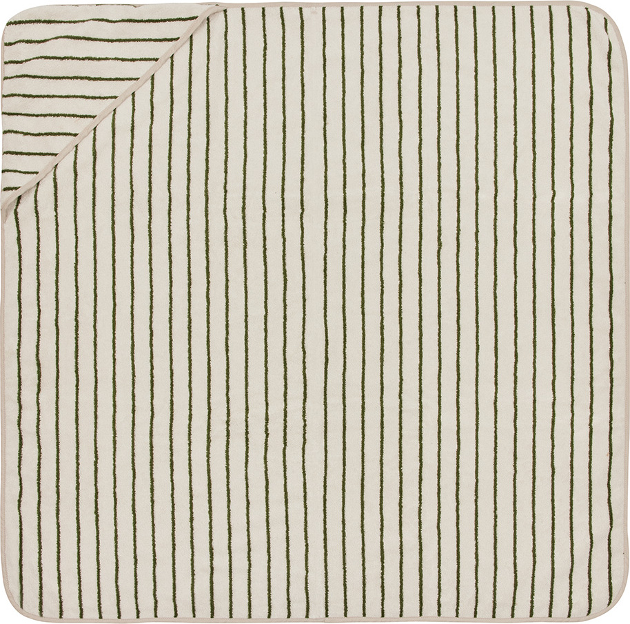 Raita Kinderhandtuch mit Kapuze 100 x 100 cm, beige-schwarz