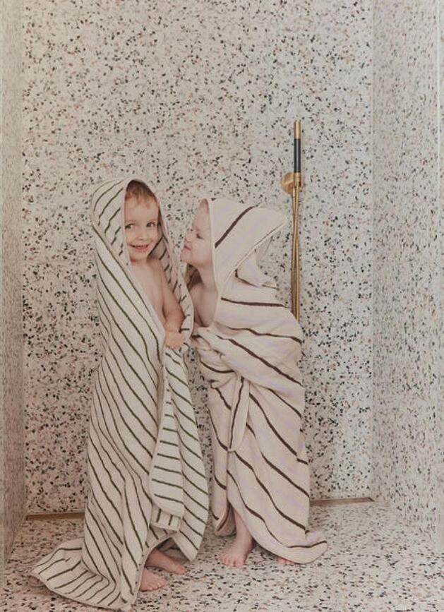 Raita Παιδική Πετσέτα με κουκούλα, 100 x 100 cm, μπεζ-καφέ