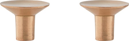 Rina Wandhaken 2,7 cm, gebürstetes Messing, 2 St.