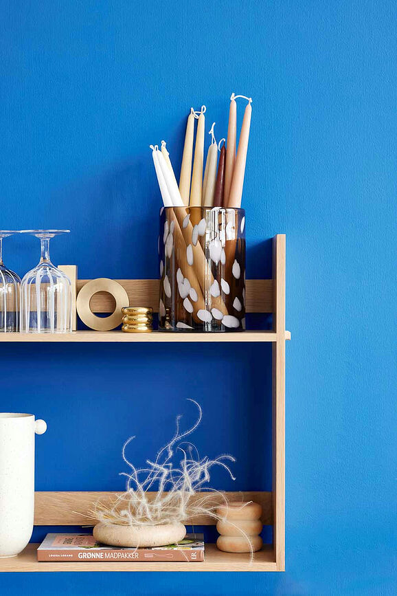 Savi Κηροπήγιο για χοντρό κερί, στρογγυλό, 14 cm, σπασμένο λευκό