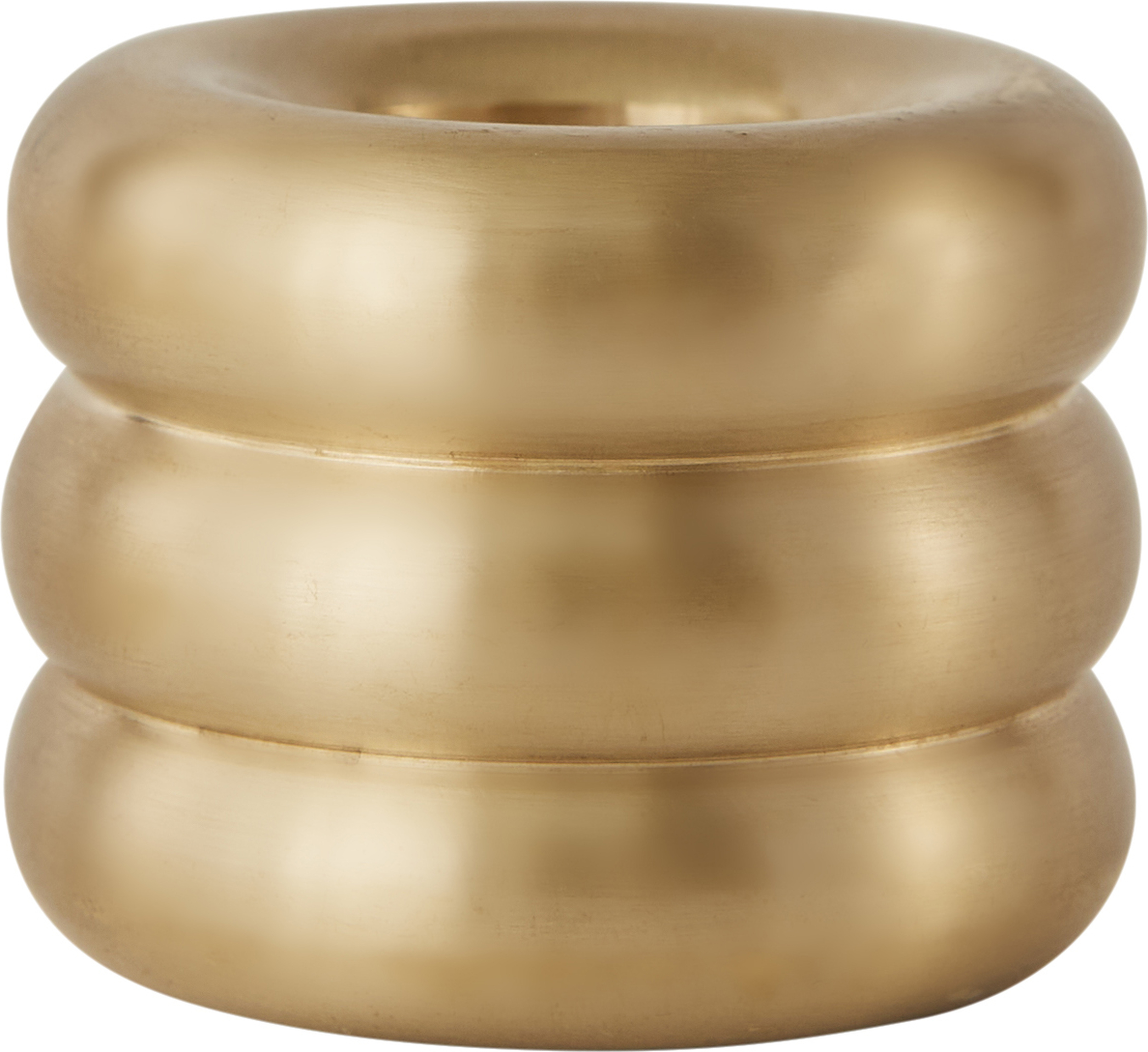 Savi Kerzenhalter für Stabkerzen, 4 cm, gebürstetes Messing