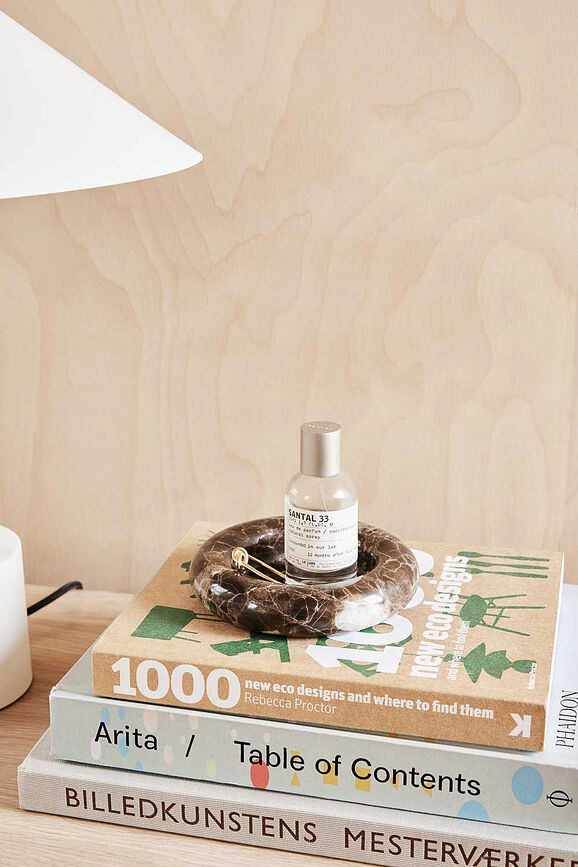 Savi Bougeoir pour grosse bougie, rond, 14 cm, marron