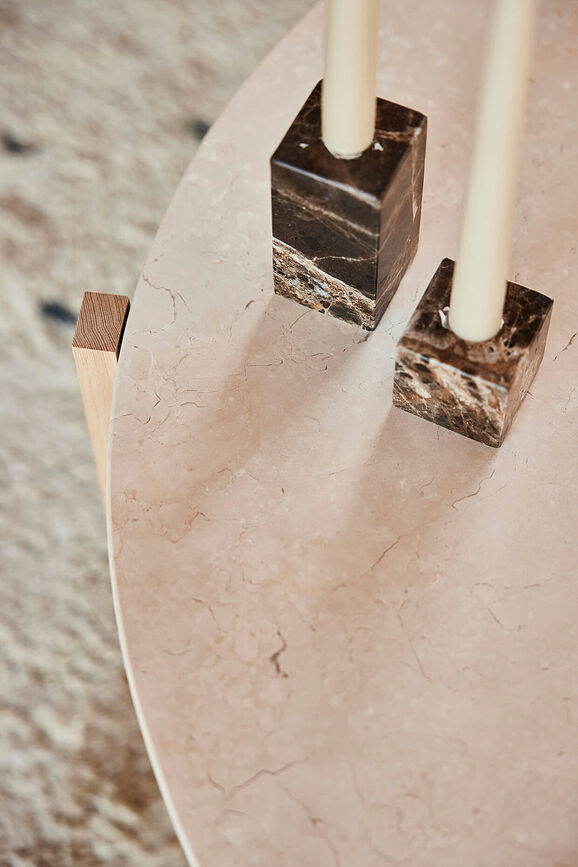 Savi Svečnik za klasično svečo, 5 cm, rjav