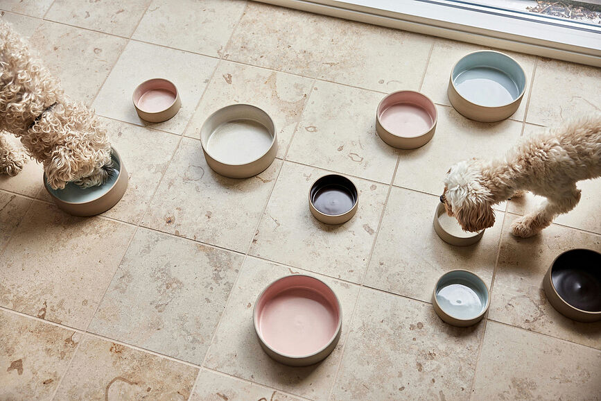 Sia Posoda za psa, 21 cm, umazano bela