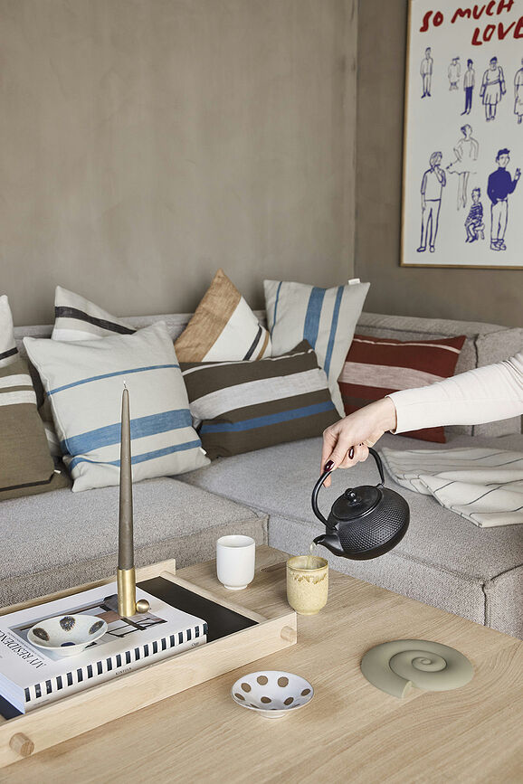 Sofuto Okrasna prevleka za blazino, 40 x 60 cm, bež-rjava