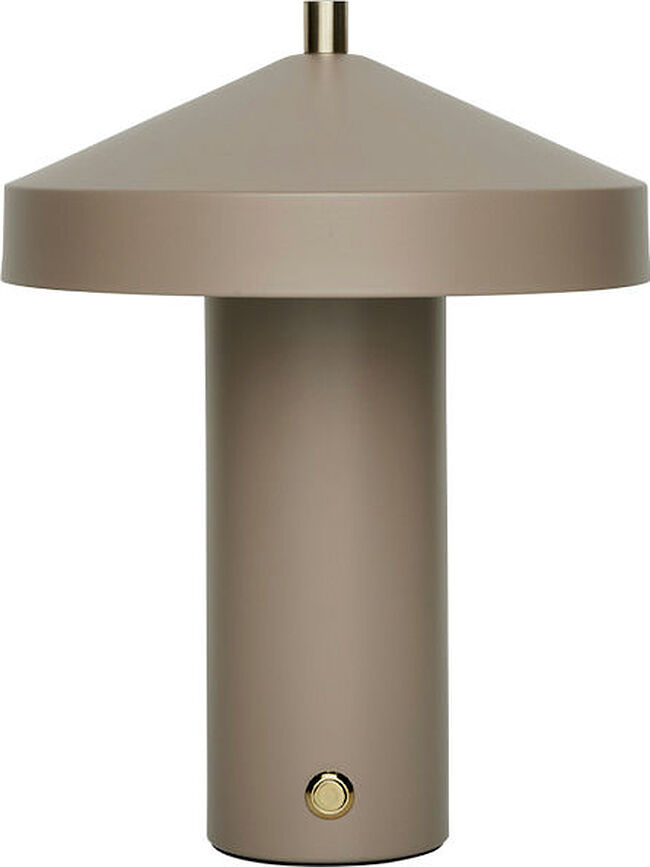 Stolní bezdrátová lampa Hatto LED, 24,5 cm, béžová
