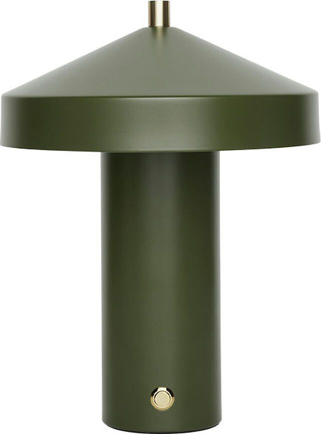 Stolní lampa bezdrátová Hatto LED, 24,5 cm, olivová