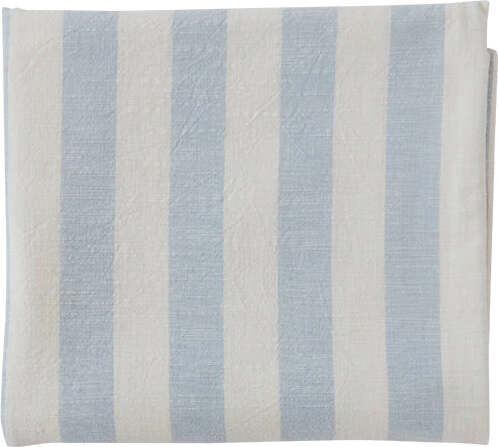 Striped Tischdecke 140 x 200 cm, weiß-blau