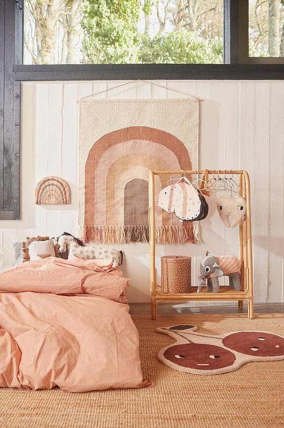 Tapiz infantil de pared Follow The Rainbow, 100 x 124 cm