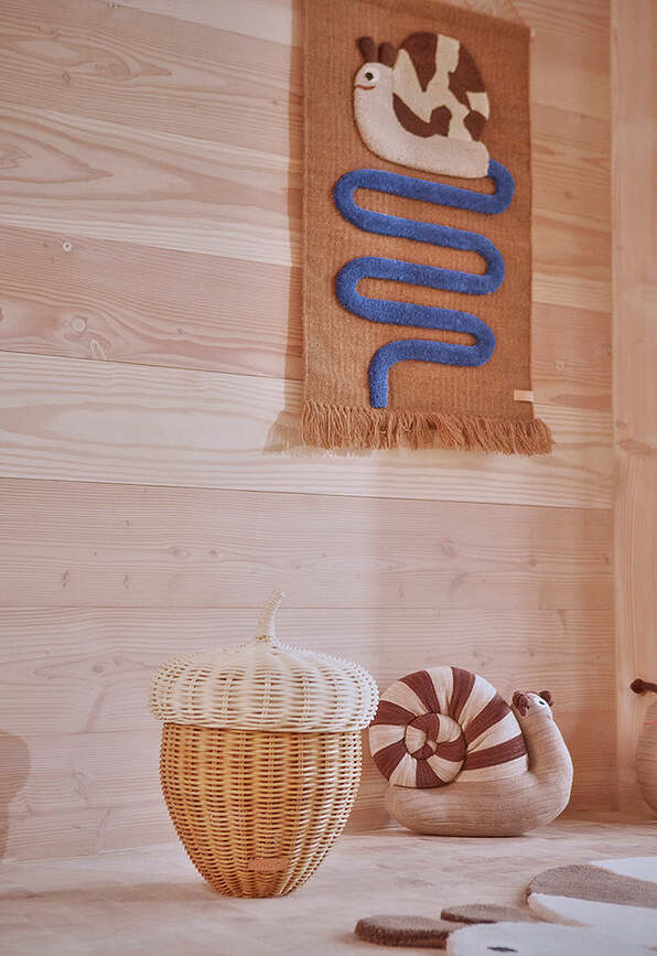 Tapiz infantil de pared Sally Snail On The Way, 50 x 87 cm