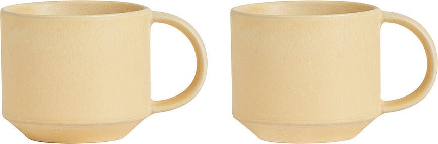 Tazas Yuka 270 ml, amarillas, Pack de 2