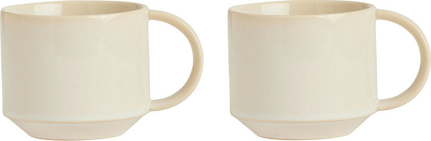 Tazas Yuka, 270 ml, blanco roto, 2 unidades