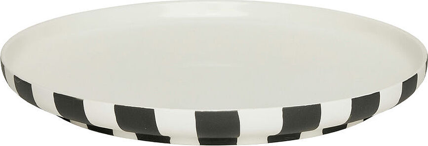 Toppu Assiette Plate 26,5 cm, noir et blanc