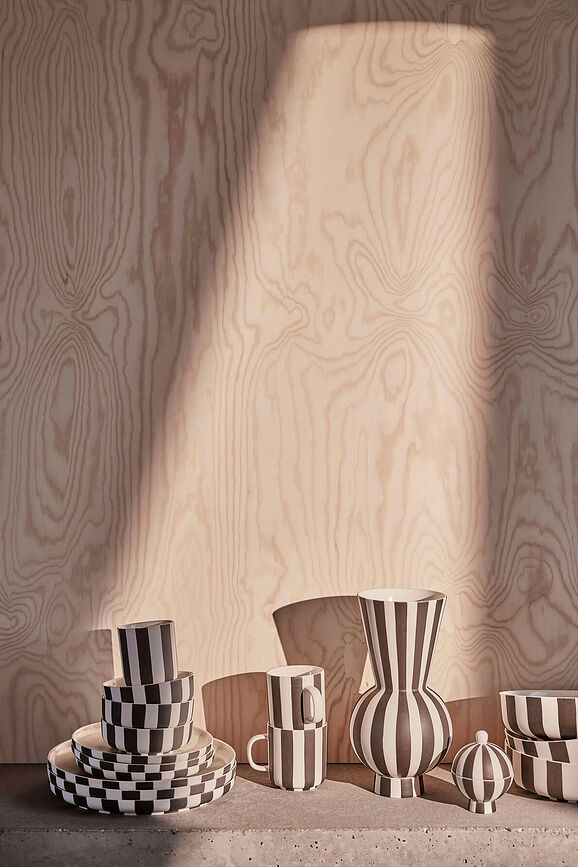 Toppu Βάζο, 28 εκ., μαύρο-λευκό