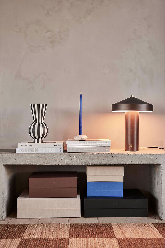 Toppu Βάζο, 28 εκ., μαύρο-λευκό