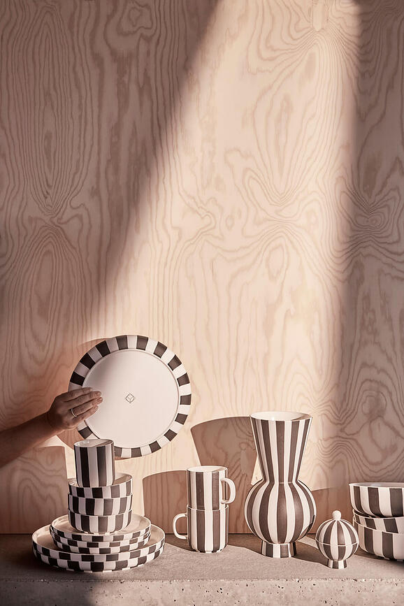 Toppu Μπολ, 20 cm, μαυρόασπρο