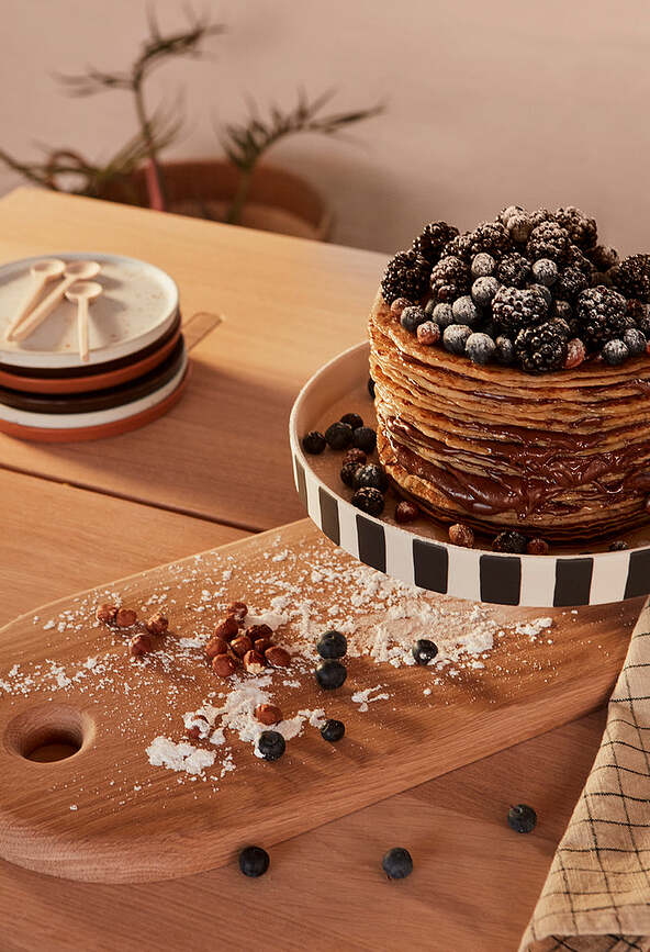 Toppu Πιατέλα Γλυκών, 27 x 27 εκ., καφέ-ροζ