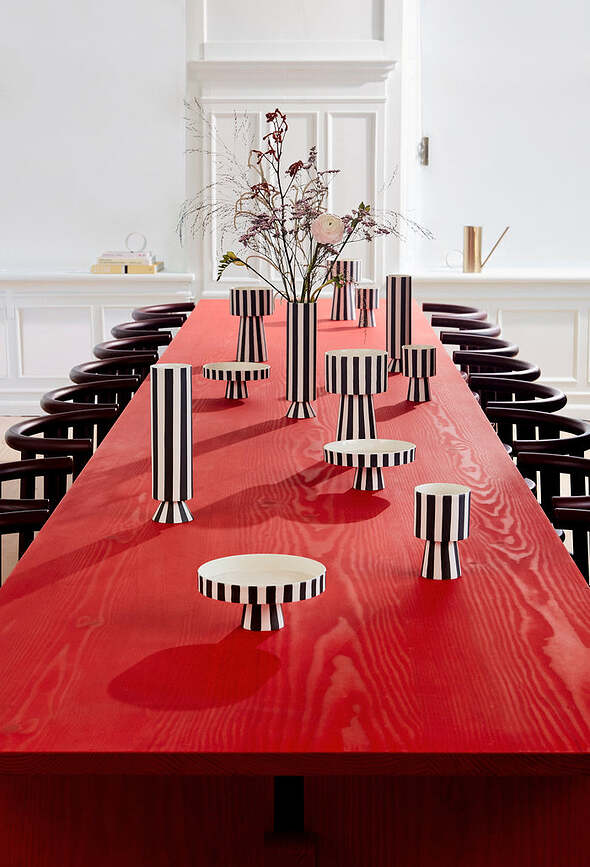 Toppu Présentoir à Gâteau 20 x 20 cm, marron-rose