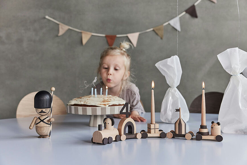 Toppu Présentoir à Gâteau 27 x 27 cm, marron et rose