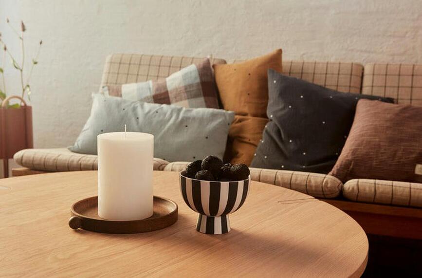 Toppu Skleda, 12,6 cm, črno-bela